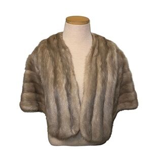Vintage Frost Bros Women Mink Fur Shawl